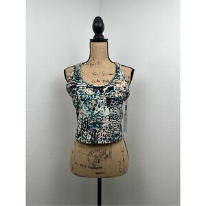 Calvin Klein Women’s Performance Printed Racerback Cropped Tank Top Size XL